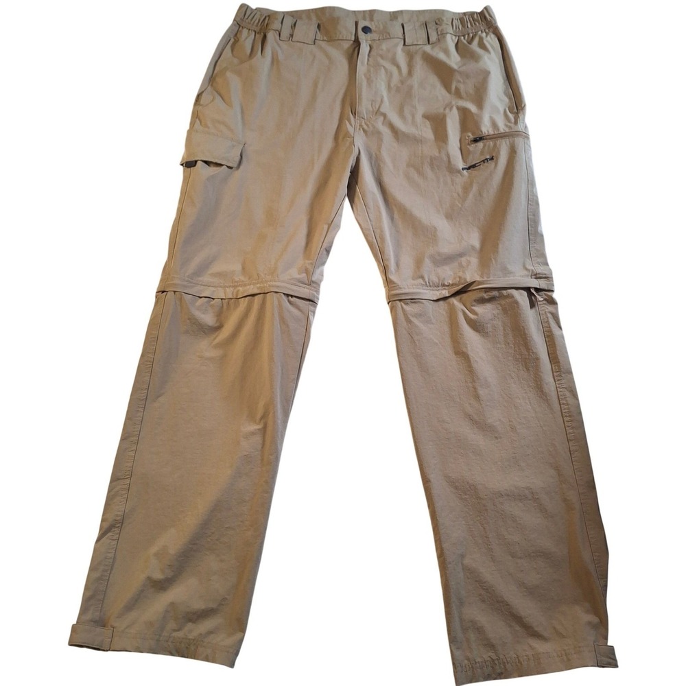 Arctix Mens Convertible Cargo Hiking‎ Pants Khaki Tan Zip Off Shorts 91772 Large